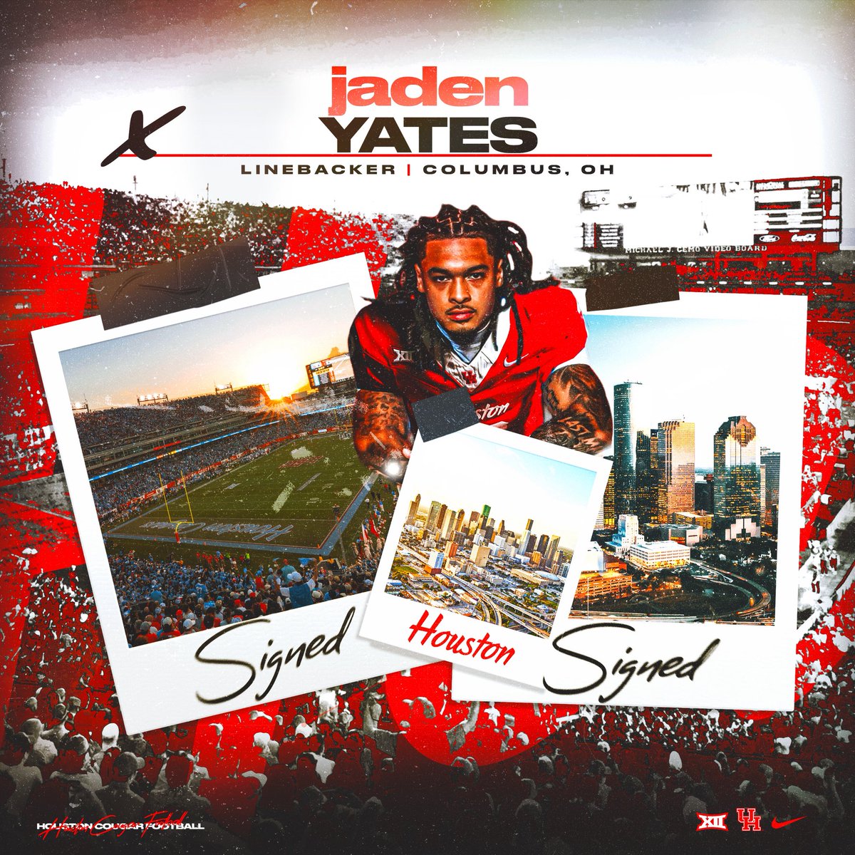 UHCougarFB's tweet photo. Welcome to Houston, Jaden! https://t.co/7eV8wNJjGs