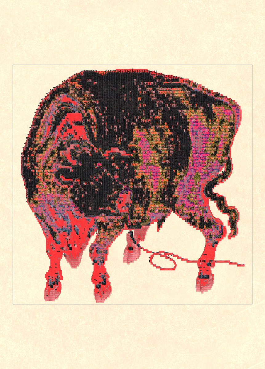 enigmatriz's tweet photo. process for "bull." https://t.co/N7i7l9YYIs