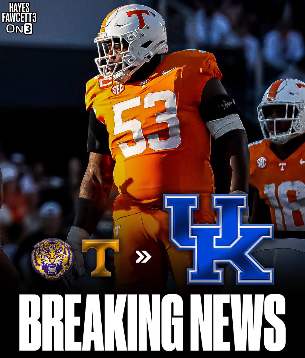 Hayesfawcett3's tweet image. BREAKING: Tennessee standout transfer OT Lance Heard has committed to Kentucky, his agent tells @On3Sports

He’s the No. 20 Player (No. 2 OT) in the On3 Portal Rankings

on3.com/transfer-porta…