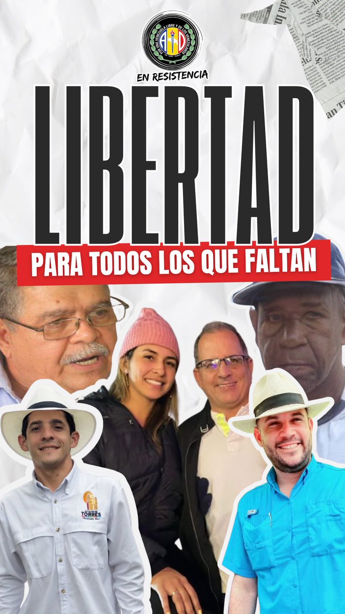 Alzamos la voz por cada preso político que resiste con dignidad ¡No están solos! Su libertad es la libertad de toda Venezuela🇻🇪✊
