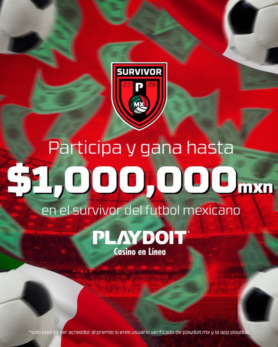 🫵🏼 Se van otros 5 bonos para ustedes al azar para empezar la tarde.  

Para ser elegible, solo tienen que:

1) Dar 🔁 RT a este Tuit.

2) Comentar con el HT #SurvivorPlaydoit  un pantallazo del equipo que escogieron en la jornada 1.

Aún pueden participar en