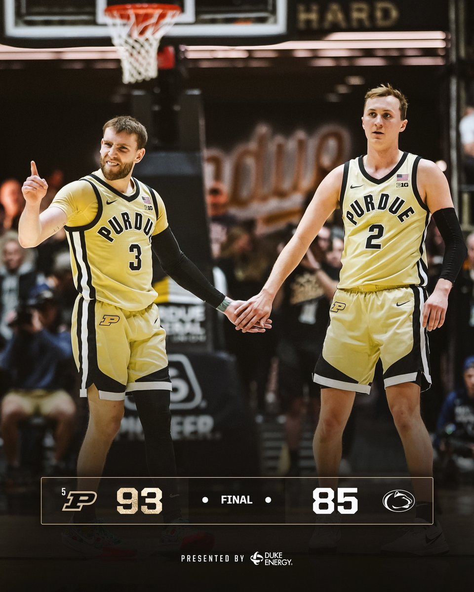 💥💥💥 FINAL 💥💥💥

Boilers shoot 57,6 percent from the field, just 3 turnovers in winning 7th straight game. 

✔️: Smith - 26 pts, 14 asts, 2 stls
✔️: Cluff - 21 pts, 7 rebs, 2 asts
✔️: Loyer - 17 pts, 2 asts, 4 3PMs
✔️: Cox - 16 pts, 4 rebs
✔️: TKR - 7 pts, 9 rebs, 4 asts