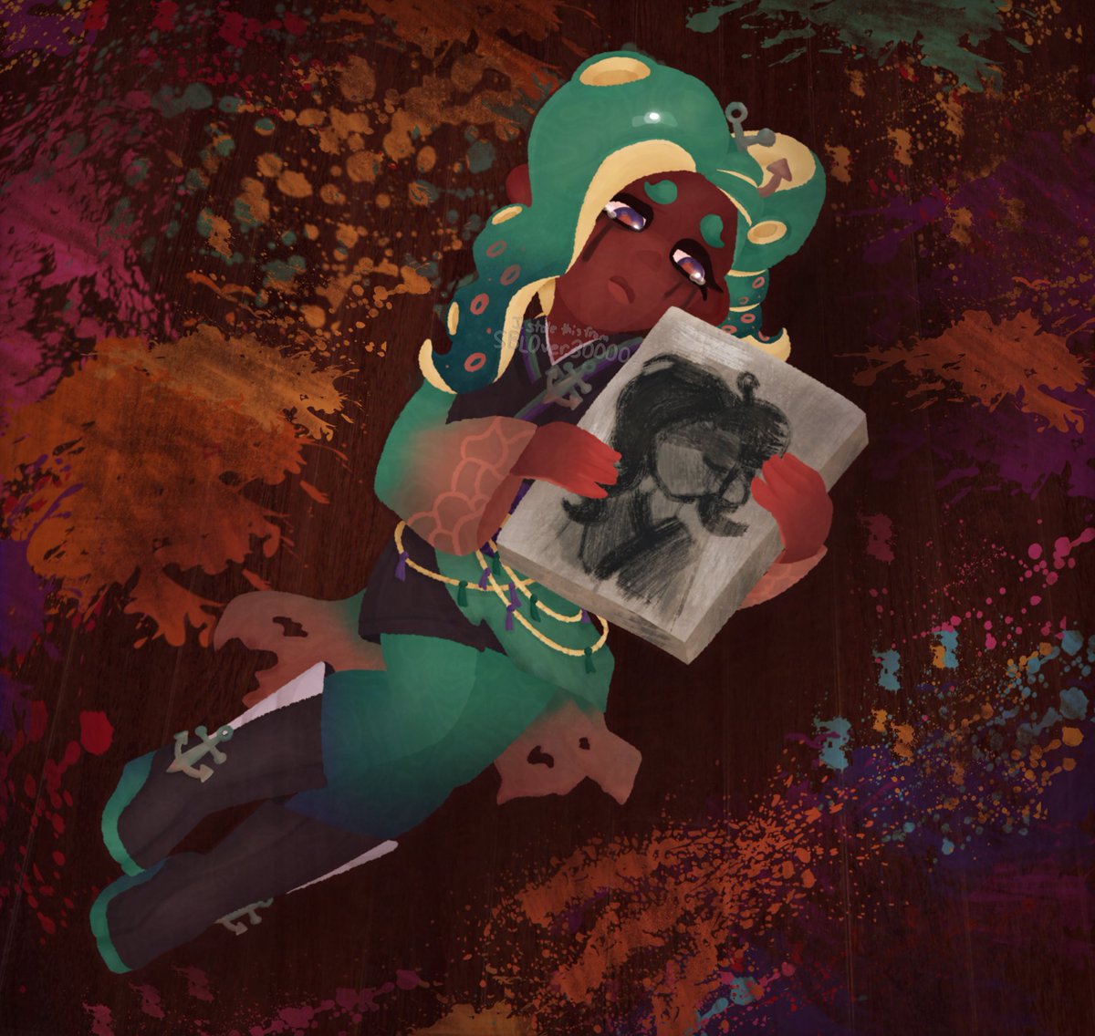SBL0ver30000_'s tweet photo. 🎨 | “How could anybody ever live like me?”
(Solely so this drawing is thematically appropriate I’m retconning Vasa from a poet to a painter.. power of jamiep)
#SplatoonStarstruck #SplatoonOC #Splatoon https://t.co/3SUpiHzfSy