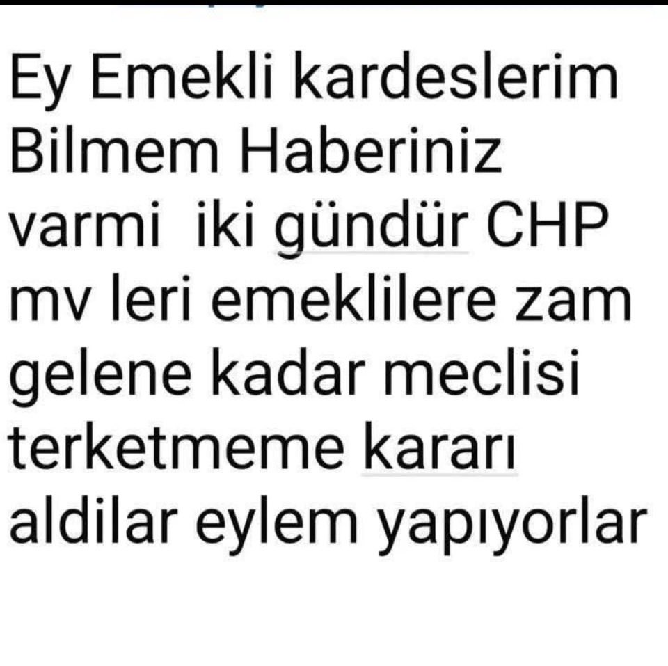 Emekliler duyanlar duymayanlara ,görenler görmeyenlere haber salsın

#CHPEmekliNöbetineDevam