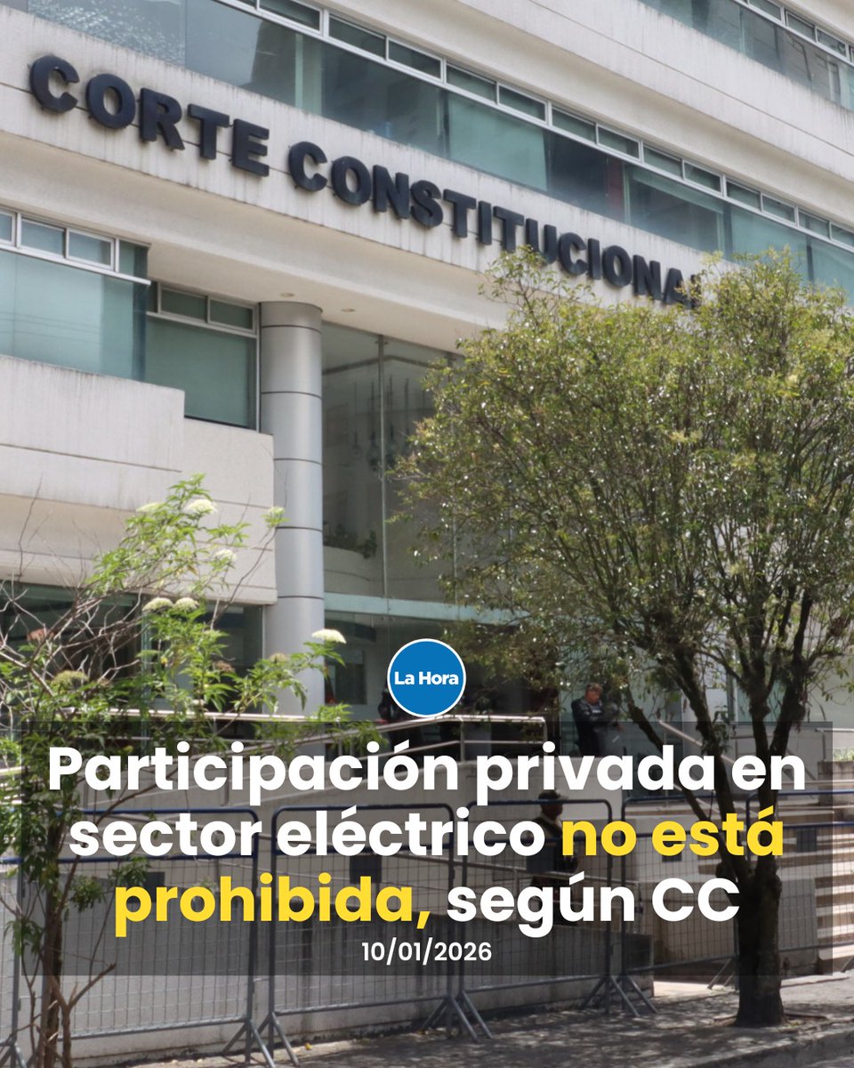 La Corte Constitucional (CC) aclaró que la declaratoria de inconstitucionalidad de un numeral en la Ley Reformatoria de Energía Eléctrica 💡 no prohíbe la participación privada en el sector de energía. 👉 lhra.ec/k6A5C4v