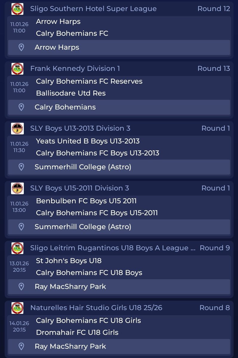 Calry Bohemians F.C. tweet media