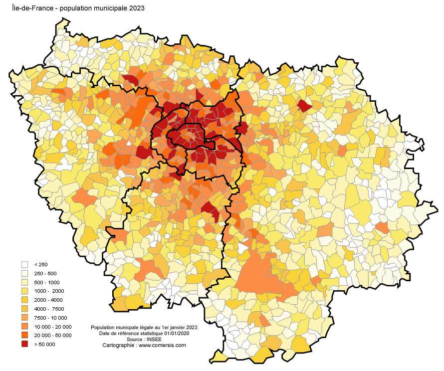 notaustil's tweet photo. @C14Lcom @MichaelAArouet @LibertePeanuts It did not, Paris boundaries just haven't evolved since 1860. So Paris, the OG one in the middle, with 2M souls, did loose 300K inhabitants in the last few years. But mostly because people juste moved to the "Greater Paris" which is about 7M souls. https://t.co/lyJ750sKXQ