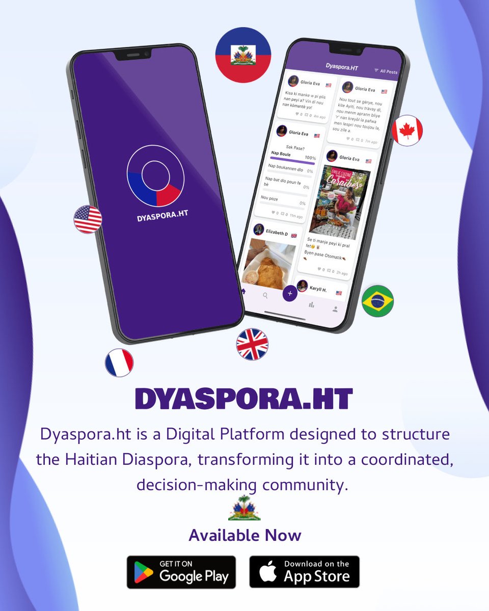 GloriaDumervil's tweet photo. https://t.co/2mVCNIVYGq — The Platform for a Stronger Haitian Diaspora 🇭🇹
https://t.co/Zvtp3qeqDN
https://t.co/NEZnLkQ84D is a digital platform designed to unite, empower, and organize the Haitian diaspora.
#HaitianDiaspora #Haiti #Gloriadumervil #AppDeveloper #MobileDeveloper https://t.co/0FzamzcWne