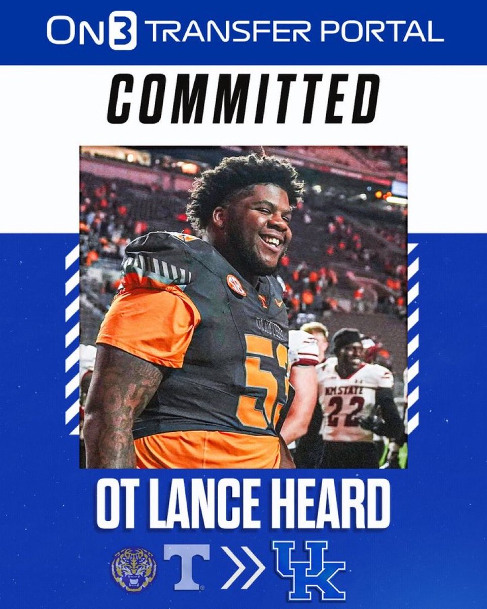 KySportsRadio's tweet image. Kentucky has now gotten the #1 Interior Offensive Lineman and #2 Offensive Tackle in the portal

MASSIVE for Will Stein