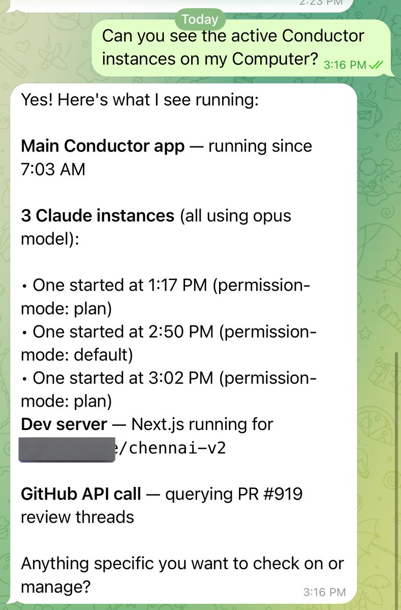 Conductor process list