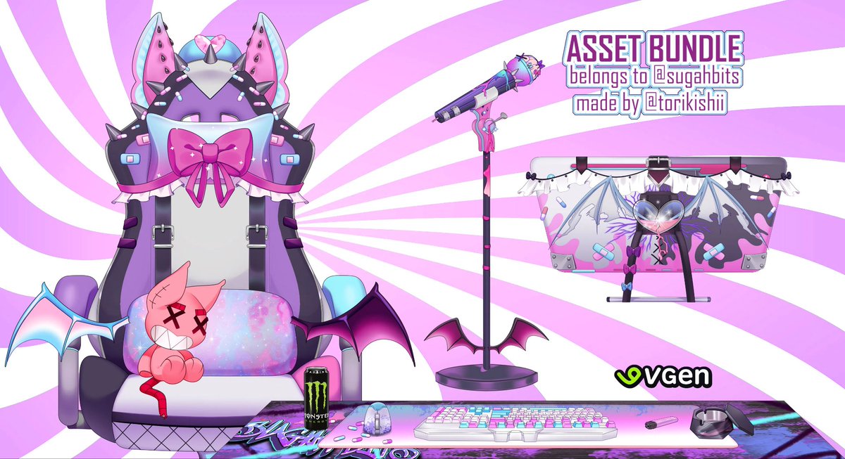 Custom Vtuber Assets are available to request on my Vgen Page!! (Or you can DM me) Don't miss it! 

🔗 Below 👇🏻 

#VTuberAssets #VGenComm