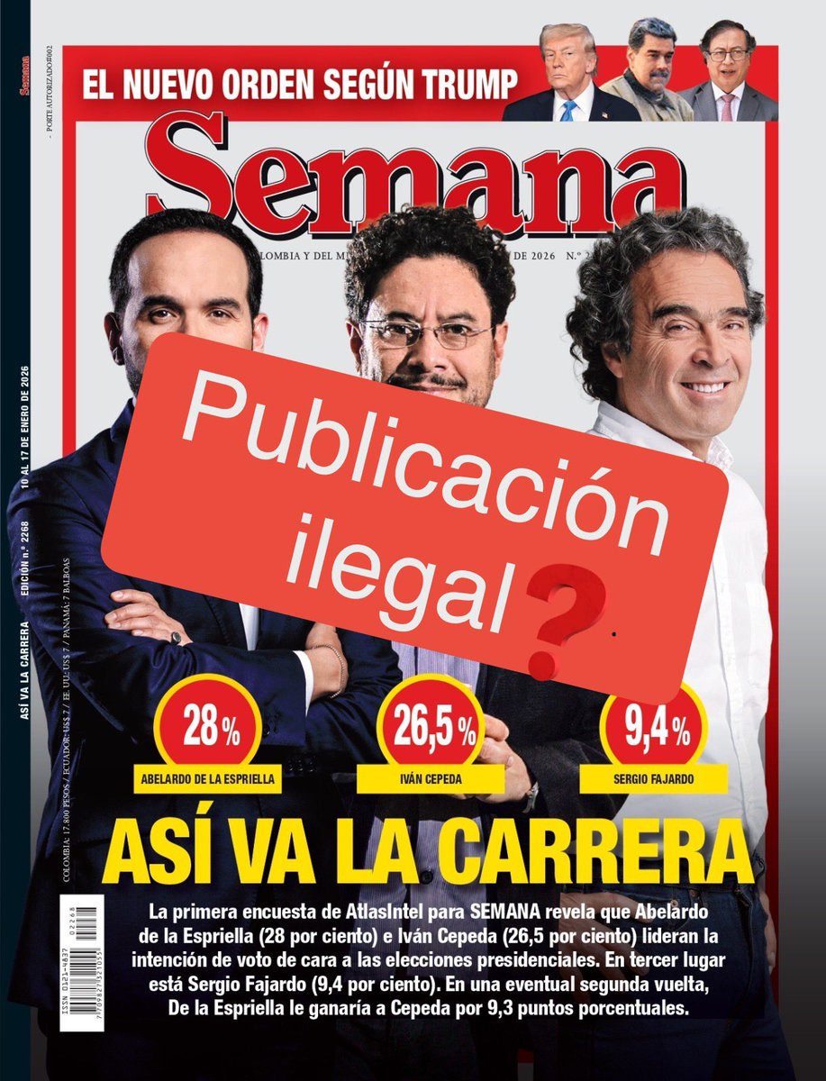 hanwenzhang1982's tweet image. 🚨 La publicación de la encuesta Atlas Intel por parte de la revista Semana sería ILEGAL, violaría lo especificado por la ley 2494 de 2025 (la ley de encuestas). 

1. El estudio, dentro del marco normativo del CNE, no sería una encuesta, sino un SONDEO. En la ficha técnica del…