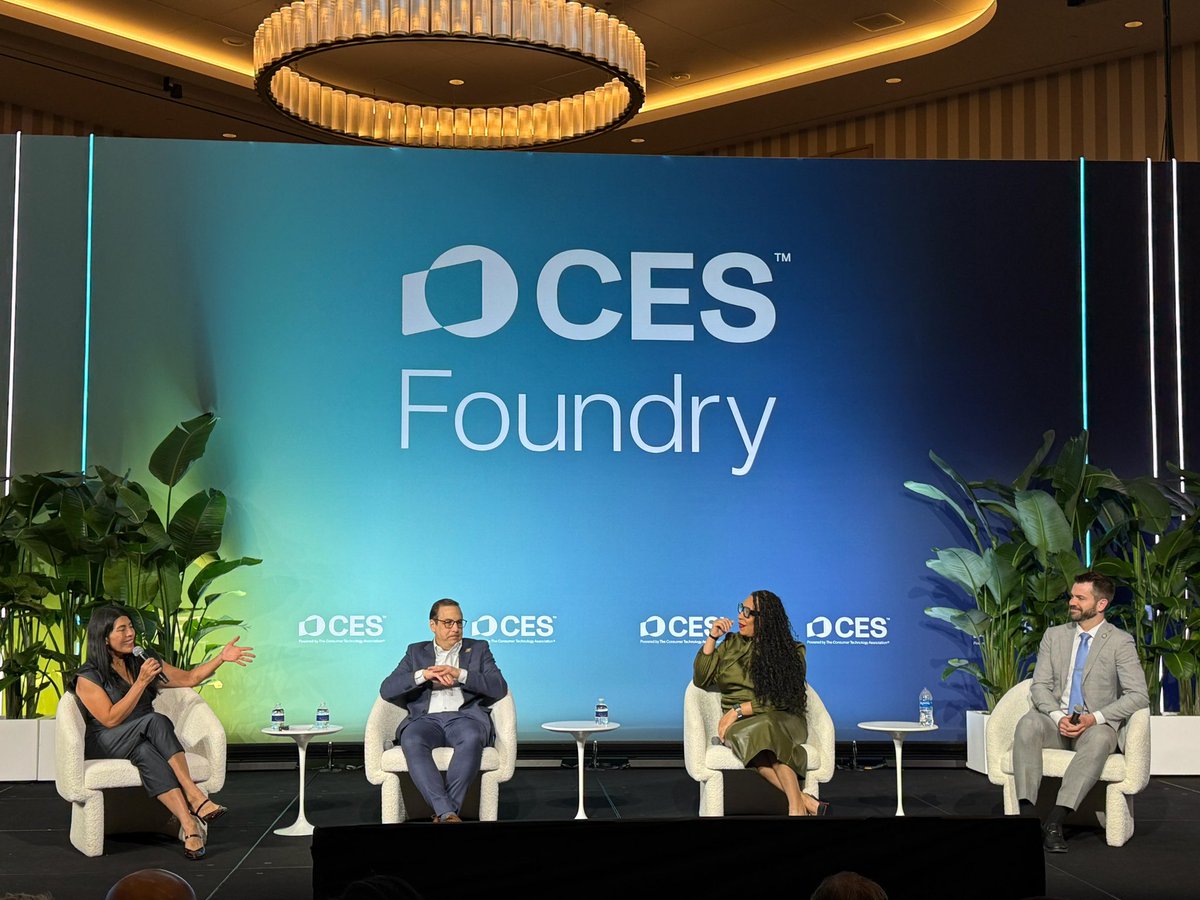 Ximenatech's tweet image. At #CES2026, I moderated a panel featuring Taylor Stockton, Chief Innovation Officer at the @USDOL who highlighted 2 national priorities: #apprenticeships, where learning and work move together, and execution of the AI Action Plan so systems operate at AI speed, not legacy pace.…