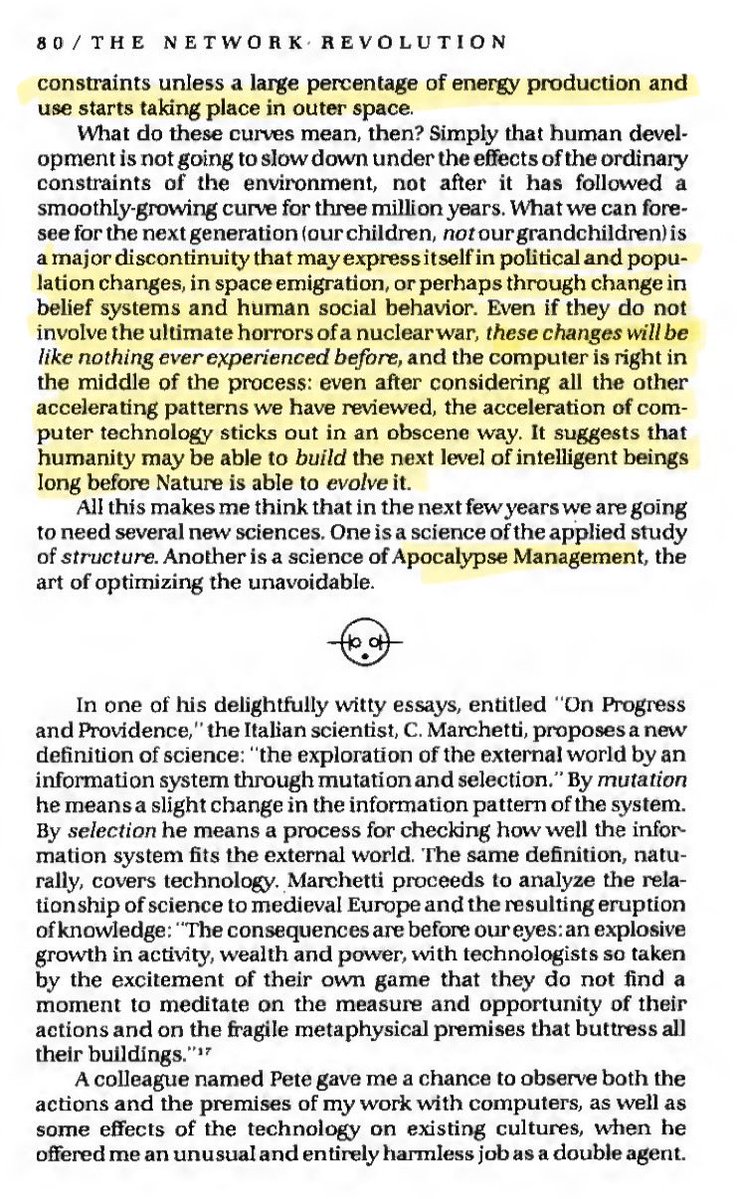 eepersip33's tweet image. In his 1982 book The Network Revolution, ufologist Jacques Vallee predicts 2026 as the year of the singularity and proposes the need for a new science of “Apocalypse Management.”