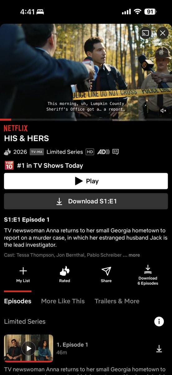 HIS &amp; HERS might be the best show of the year already shit is ODEEE and deadass didn’t see that coming
