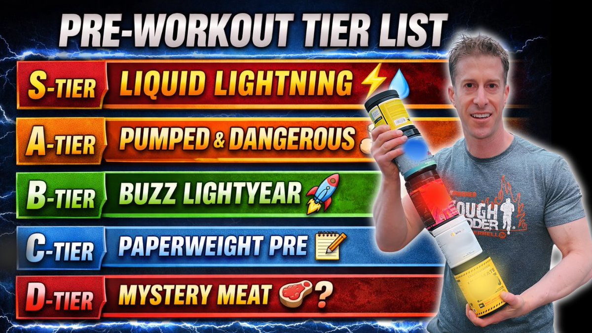 NoFate247's tweet photo. Ultimate Pre Workout Tier List: https://t.co/3ckfzJII3T

#preworkout https://t.co/YpIc5uESOu