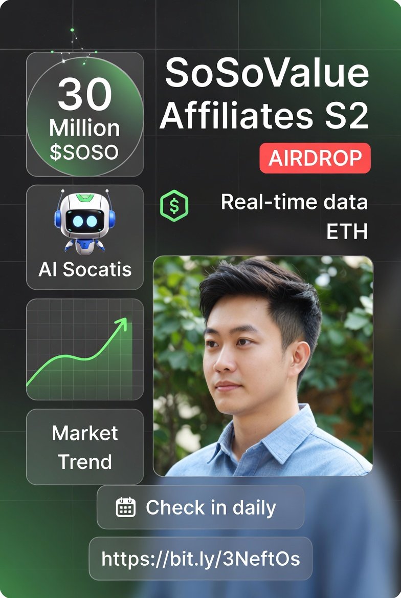 kainftsss's tweet photo. Join the S2 EXP Airdrop, team up to push EXP higher and share up to 30 Million $SOSO!
Why is ETH pumping so hard? Why is the market moving so fast? Just ask AI Socatis from SoSoValue — real-time data + breaking news, delivered in one clear, straight-to-the-point answer. Cut research time, maximize profits!
👓🔥 Cut the noise. Find real value.
$SOSO first listed on January 24, 2025 — current price around $0.54 (latest data).
Imagine claiming just 5,000 EXP allocation from Season 2… that could be a massive win for many in this space this year!
No official distribution date announced yet, but if you’ve already positioned — never skip a daily check-in! Still haven’t started? There might still be time (or it could be running out fast)
 → Get in here: https://t.co/nnbdj0Yo4h