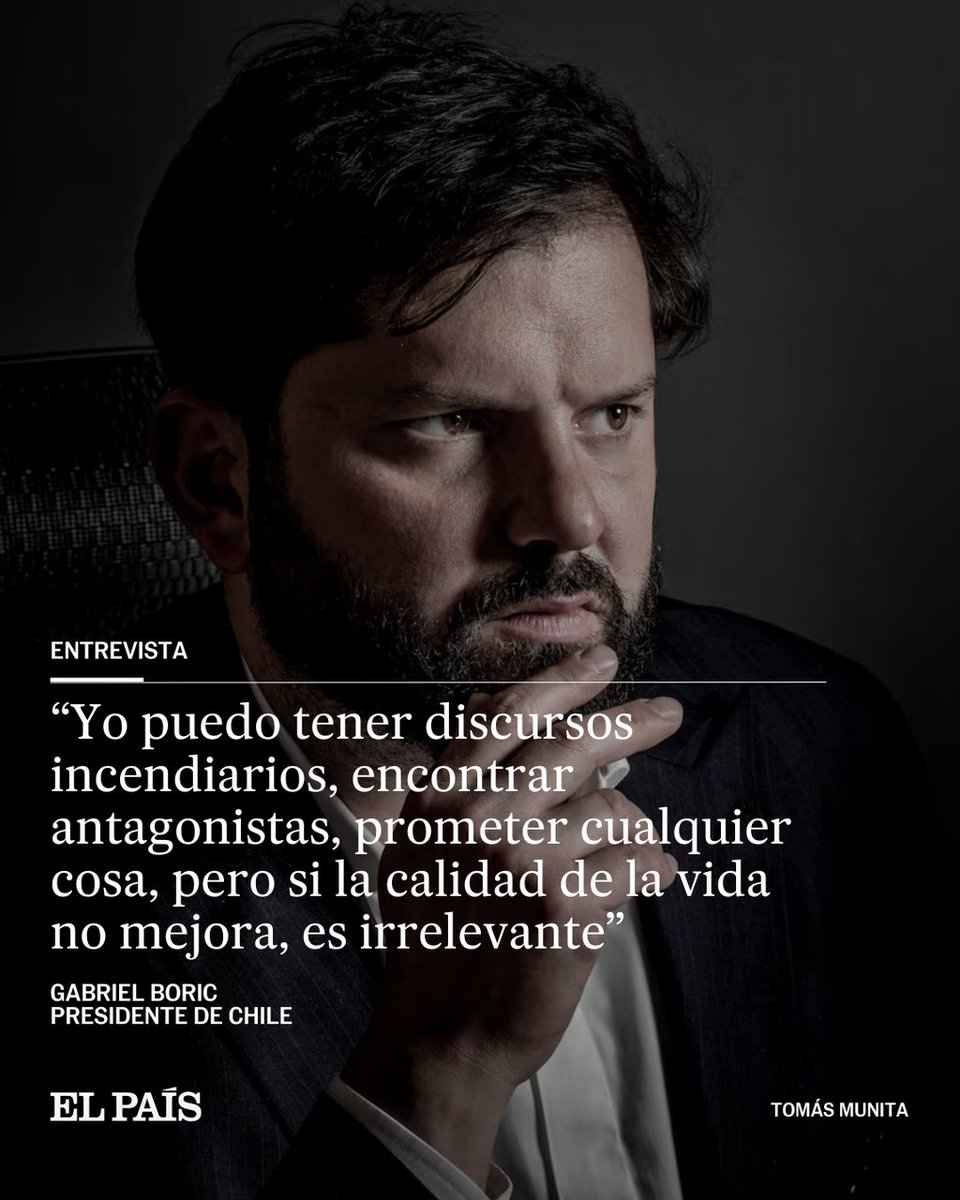 🇨🇱🗣️ ENTREVISTA | Gabriel Boric insiste en que sus convicciones siguen intactas, pero asegura que “las frases tan categóricas e hiperbólicas no se llevan tan bien con la realidad”

🖋️ <a href="/lafuentejavi/">Javier Lafuente</a> | <a href="/rocio_montes/">Rocío Montes</a>
 
📸 Tomás Munita
 dozz.es/7tmq324