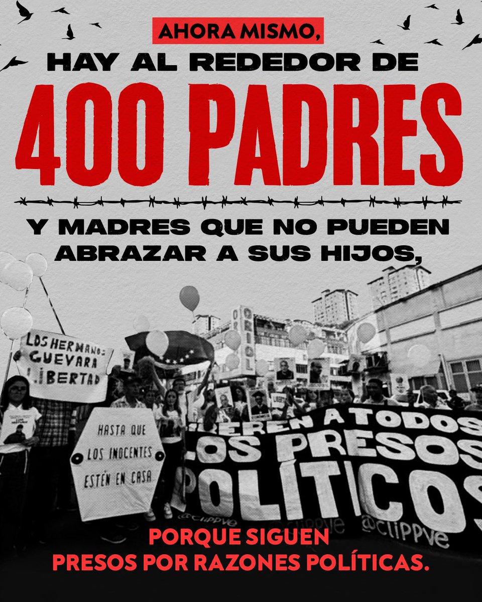 ¡Basta de injusticia! La represión y persecución política no puede ser normalizada. ¡Liberen a TODOS los presos políticos YA! 
#QueSeanTodos