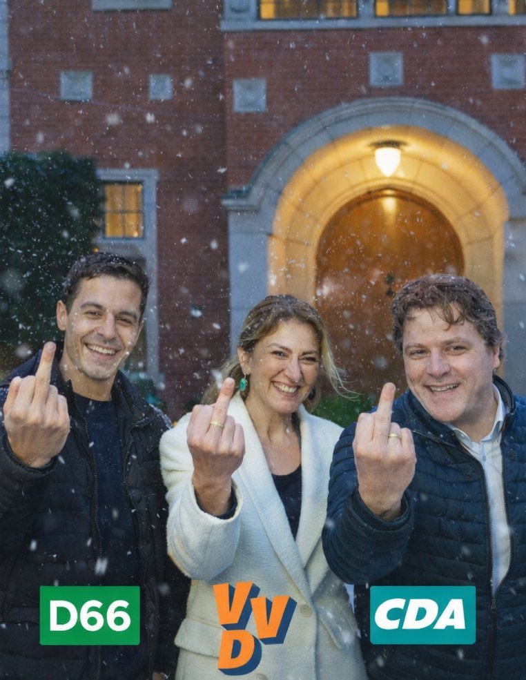 EelcoHoecke's tweet image. Er is een boodschap opgedoken van het nieuwe minderheidskabinet bestemd voor de rechtse kiezer.... 🤡