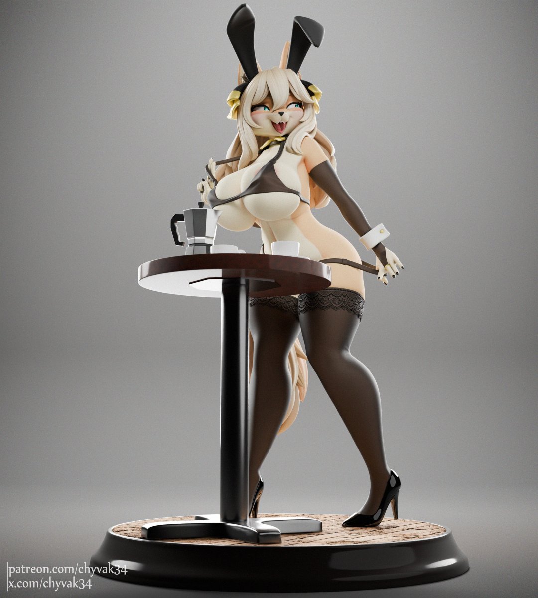 chyvak34's tweet image. Foxy maid Faeki specially designed for @Foxenkraft 
The character @Faeki_dk