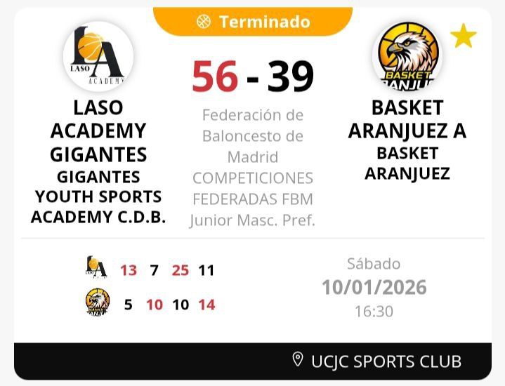 BasketAranjuez's tweet photo. Derrota del #JunMasc en su visita a @Lasoacademy. #Rubén: "Otro partido embarrado que no sabemos jugar y otra vez por no mostrar un poco de madurez en estas situaciones" https://t.co/RZGWfwYYHx