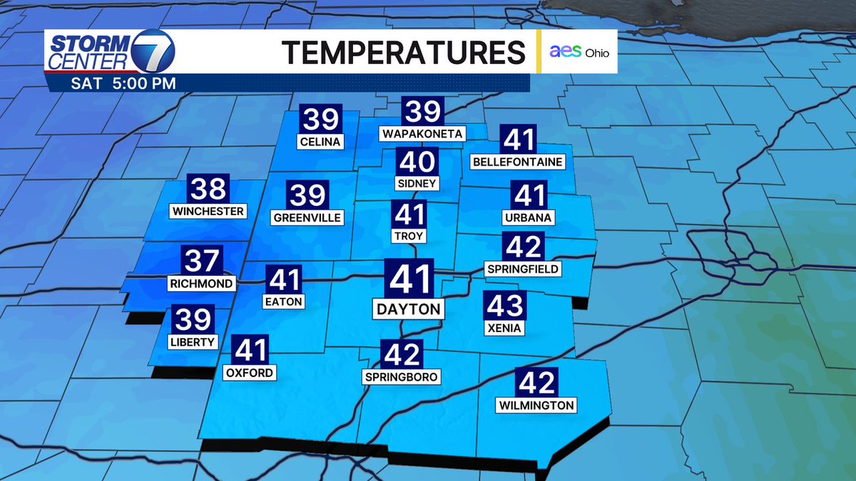 Good evening! Here is a look at the current temperatures across the Miami Valley! #OHwx #INwx