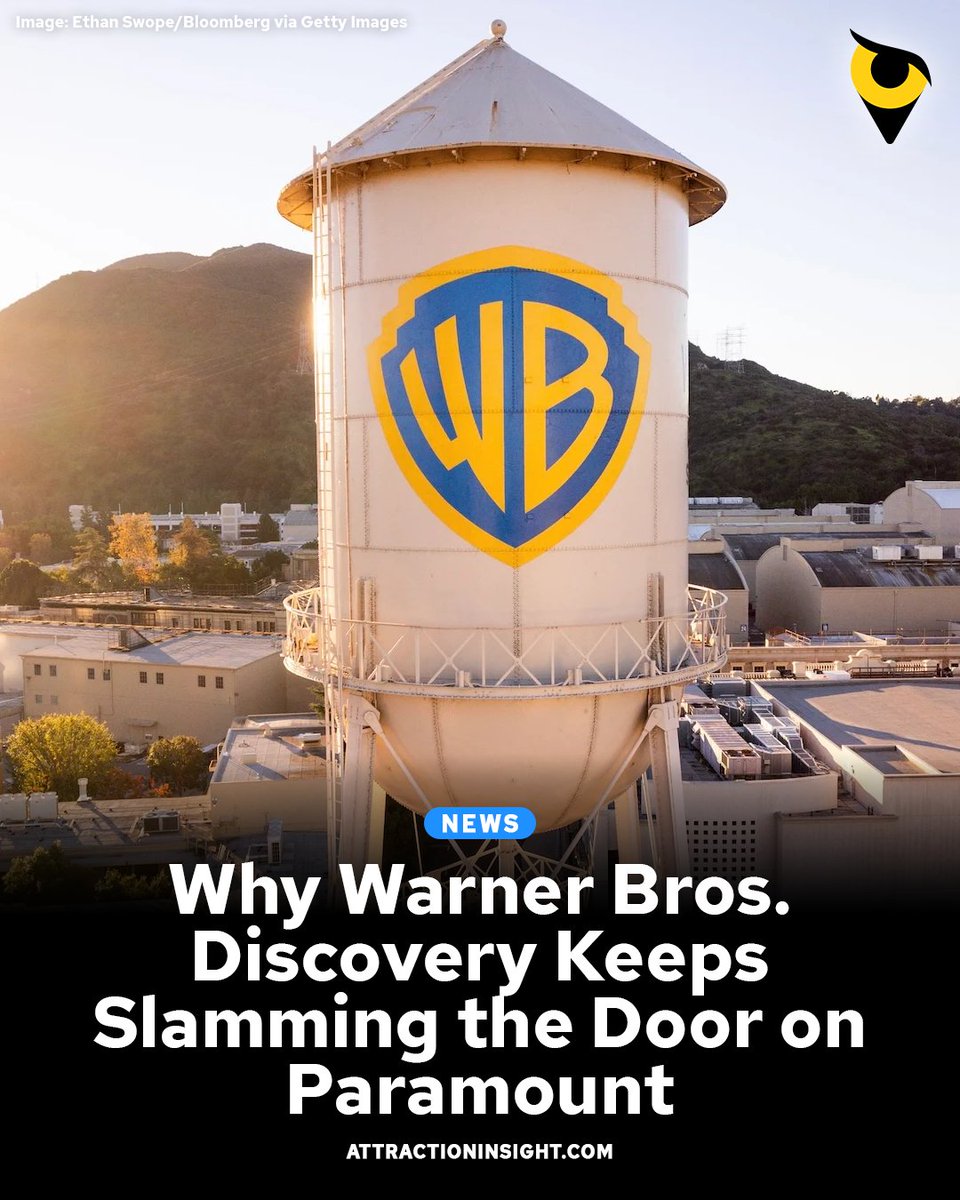 AttractInsight's tweet image. Warner Bros. Discovery keeps rejecting Paramount, essentially likening its takeover attempt to a minnow trying to swallow a whale and warning it could saddle the company with debt. Netflix’s offer is seen as safer.

FULL DETAILS: attractioninsight.com/news/why-warne…