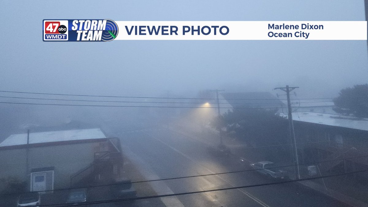 Watch out for patchy fog through this evening into tonight. Visibility is reduced at Ocean City.

📸Marlene Dixon