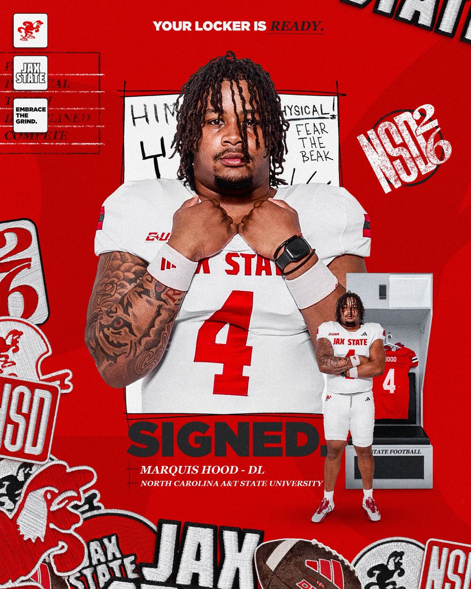 𝐒𝐈𝐆𝐍𝐄𝐃🖋️

Your locker is ready, Marquis Hood‼️

#EmbraceTheGrind | #AKC