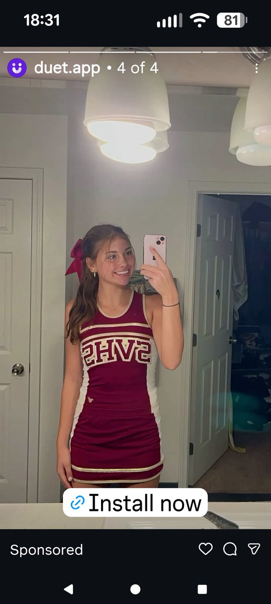 ace38's tweet image. Is it kinda weird that @Duet_App uses a high school girl in their dating app ads?