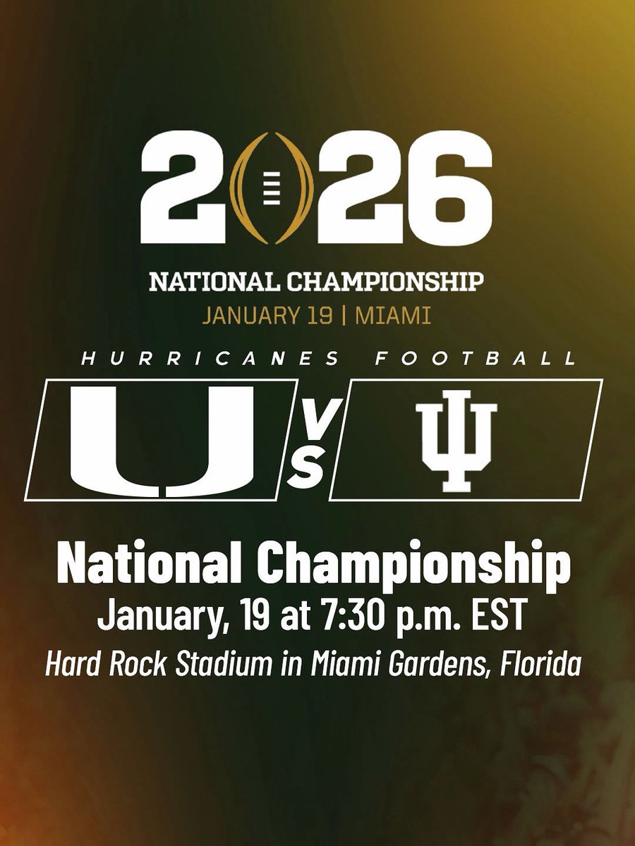 Canes Fam! Visit the following link learn more about National Championship tickets 🙌 bit.ly/3YyLhjs