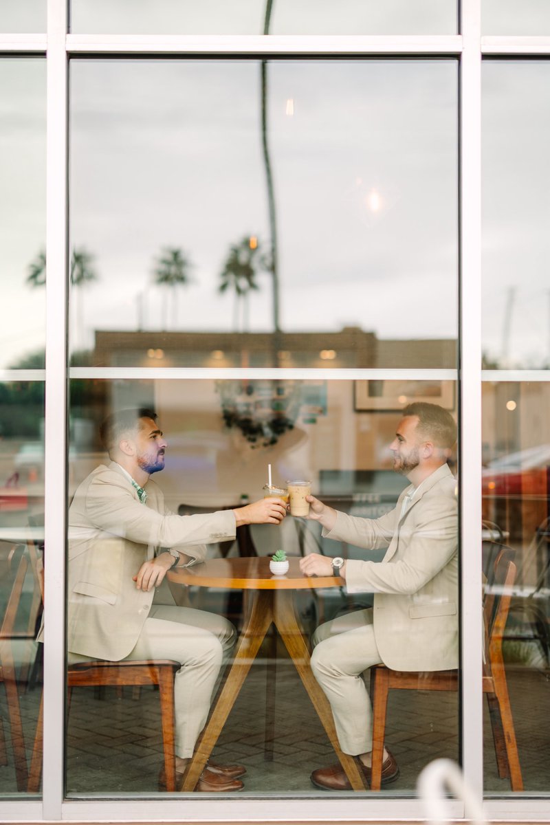 austinandbrian's tweet image. Taking a little coffee break before saying I do ☕️ Priorities straight ✨#husbands #mlm #gaywedding