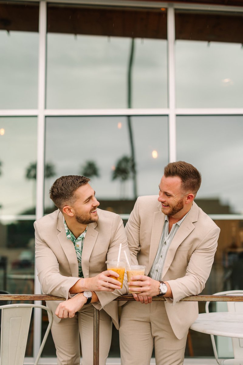 austinandbrian's tweet image. Taking a little coffee break before saying I do ☕️ Priorities straight ✨#husbands #mlm #gaywedding