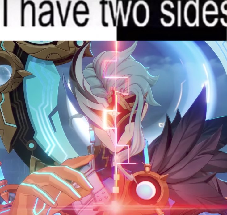 dailyboattore's tweet image. #Dottore now has two sides: godhood and humanity