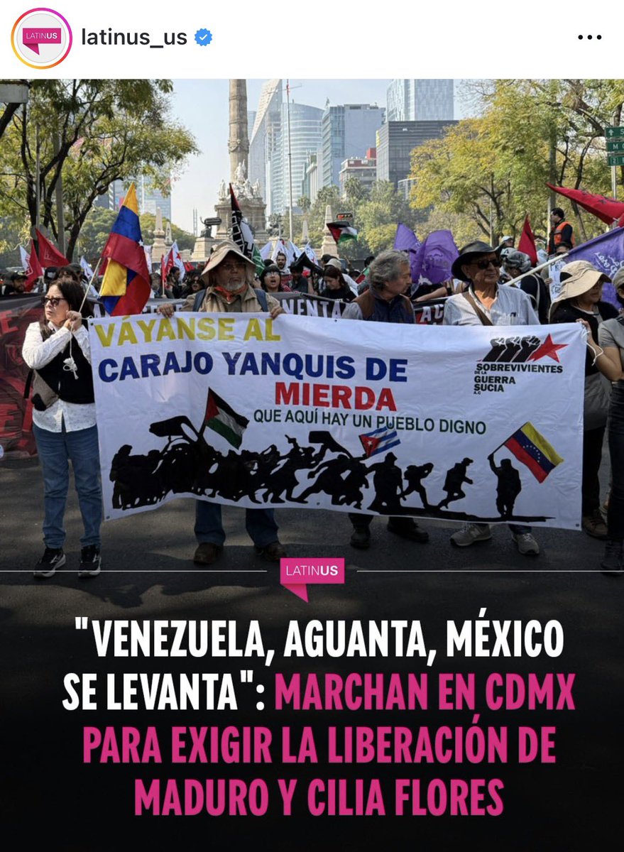 🔴|| Un verdadero Traidor a la Patria es aquel que:

❌ Sale a marchar por lo que pasa en otro país.

👉🏼 En lugar de alzar la voz por los 70 asesinados al día, o por los 40 desaparecidos al día, en su propio país. 

Esos estultos, sí son traidores a la patria.