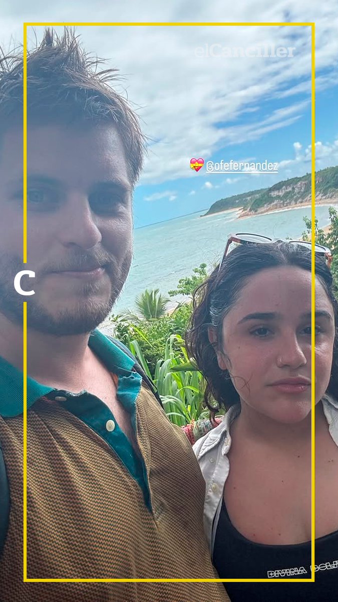 elcancillercom's tweet image. [REDES] La selfie de Ofelia Fernández y Marcos Aramburu, en Brasil. 🫶🏼