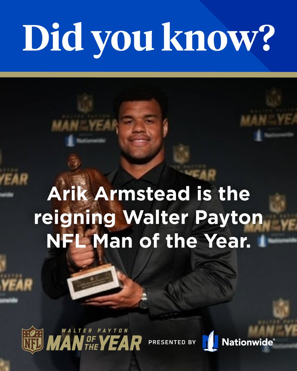 Nationwide's tweet image. Arik Armstead and his wife, Dr. Melinda Armstead founded the Armstead Academic Project in 2019 to give underserved youth access to education, mentorship, and wellness resources—impacting thousands in Sacramento, the Bay Area, and Jacksonville.