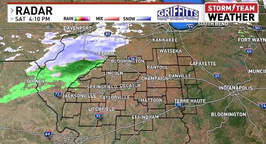 Central Illinois received a round of rain and a wintry mix earlier today, but now another bout of rain/snow is heading into our region. We'll see some rain switching to a mix and then snow as the day wears on.  If you are traveling watch out for some slick spots &amp; poor visibility