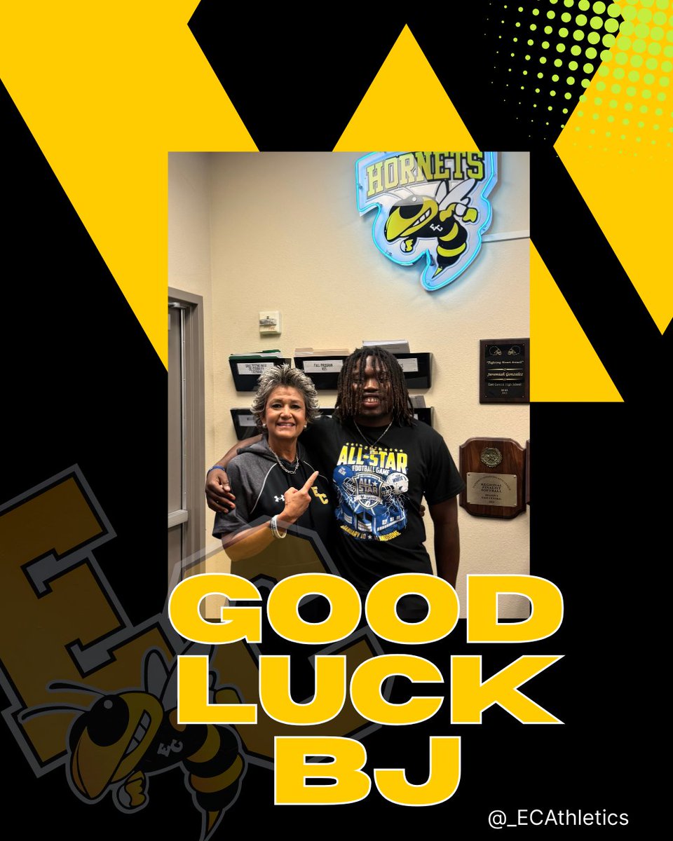 _ECAthletics's tweet image. EC Athletics would like to wish Braylon Blair the best of luck in today’s San Antonio All-Star Football Game. A great way to finish your high school career and represent EC with pride! #HornetPride #AllStarGame #FinishStrong @BraylonBlair5 @ECISDtweets @ArriolaSuzette @joehubb74