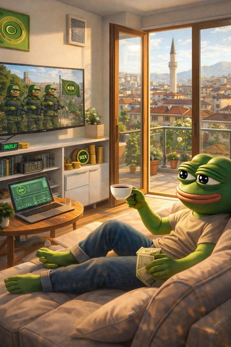 KekistanCoinETH's tweet image. Another perfect morning in the Republic of Kekistan 
Woke up to the sound of Shadilay on the national radio, checked the border cams (triple Pepe patrols keeping the normies at bay). Our Kek coins are holding strong in the @fbb4official reserve while the UN still pretends we…