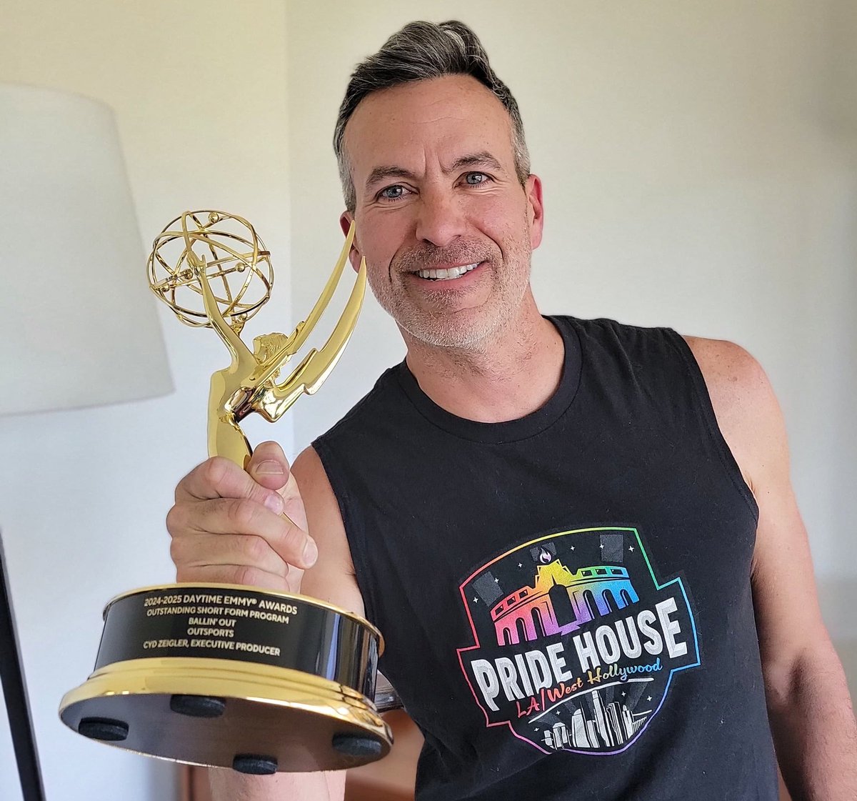 CydZeigler's tweet image. Yes an Emmy Award. Didn't see this one coming. Yet it's the power of telling stories of disabled people and others whose stories are far too quiet.

And yeah... @outsports and I won an EMMY AWARD!!! #daytimeemmys #sportsemmys