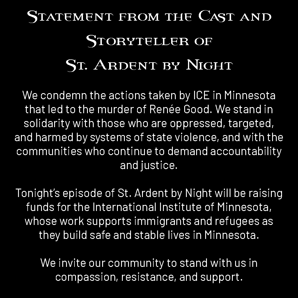 An update about tonight's Episode and broadcast.

We will be live at our normal time of 7pm PST / 10pm EST on twitch.tv/tacticalpinup

We stand with Minnesota. #minnesota #ttrpg #socialjustice #worldofdarkness #vampirethemasquerade