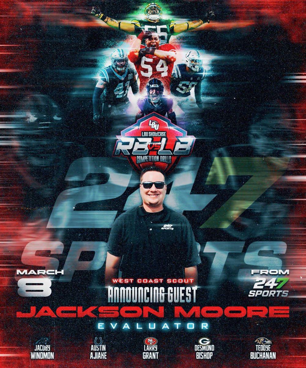 LBUTraining's tweet image. SPECIAL GUEST EVALUATOR ANNOUNCEMENT 🚨

We’re locked in and confirmed.
@247recruiting will be in the building.

We’re excited to announce that West Coast Evaluator @JacksonMoore247 from 247 Sports will be attending 

Click link below Register Now 👇👇

form.jotform.com/260054802698158