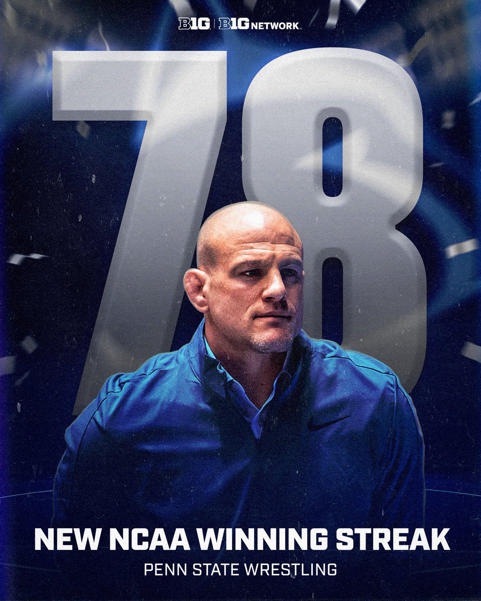 History 🙌

No. 1 Penn State just set the NCAA record with its 7️⃣8️⃣th straight dual meet win.