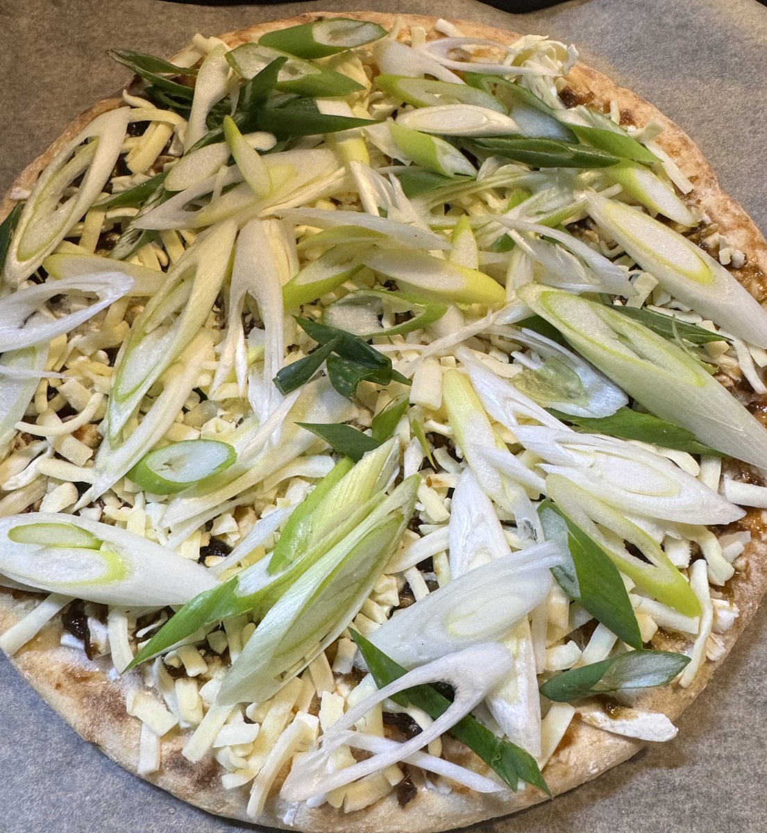 Takekachidoki88's tweet photo. 本日のZUPPIZZAは、雄島水産新商品の甘エビ海苔佃煮とオイチーネギ。

#美味いのか
#多分メイビー恐らく
#ウマイはず https://t.co/BHG62hIZNA