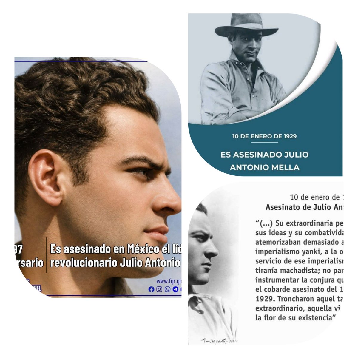 "Muero por la Revolución". Expresó Julio Antonio Mella hace 97 años antes de fallecer . Fue asesinado,aquel  jóven revolucionario que hizo tanto en tan corto tiempo. #CubaViveEnSuHistoria #LatirAvileño #SinPerderUnDía <a href="/AlfreMene37409/">Alfre Menendez</a> <a href="/DiazCanelB/">Miguel Díaz-Canel Bermúdez</a> <a href="/DrRobertoMOjeda/">Dr. Roberto Morales Ojeda</a> <a href="/PartidoPCC/">Partido Comunista de Cuba</a>
