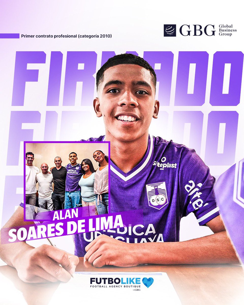 🌟 𝗣𝗥𝗜𝗠𝗘𝗥 𝗖𝗢𝗡𝗧𝗥𝗔𝗧𝗢 𝗣𝗥𝗢𝗙𝗘𝗦𝗜𝗢𝗡𝗔𝗟

🟣 Alan Soares de Lima (2010)
⚽️ Delantero
🇺🇾 Proceso Sub-17

🙌🏻😍 ¡Felicitaciones, Alan y familia! Estamos muy contentos de este logro

𝗙𝘂́𝘁𝗯𝗼𝗟𝗜𝗞𝗘, 𝘶𝘯𝘢 𝘨𝘳𝘢𝘯 𝘧𝘢𝘮𝘪𝘭𝘪𝘢 𝘥𝘦𝘱𝘰𝘳𝘵𝘪𝘷𝘢 ⚽️🩵