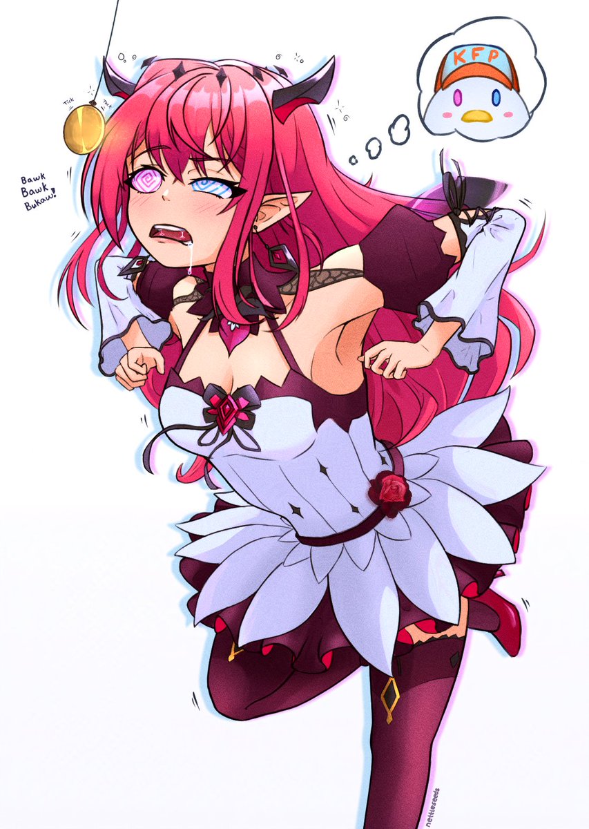 Nettleseeds_Art's tweet image. Chicken IRyS doodle