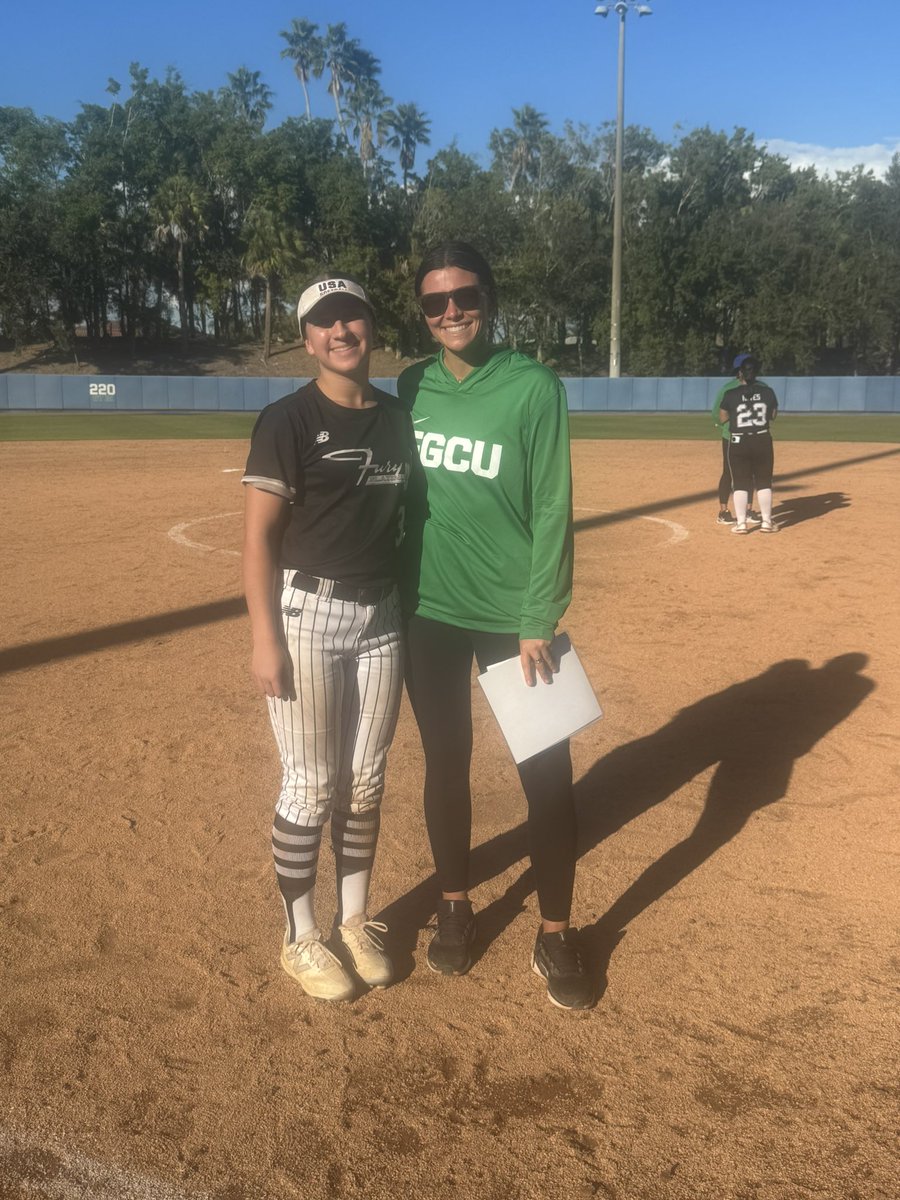 Brik_softball's tweet photo. What an absolute great camp! Loved getting to show my stuff as well as, get a taste of what it’s like to be an eagle. Amazing and instructive coaching staff. hoping to be back soon! @DevynFlaherty @LindsayFico @FGCU_Softball https://t.co/rymMDQOjEb